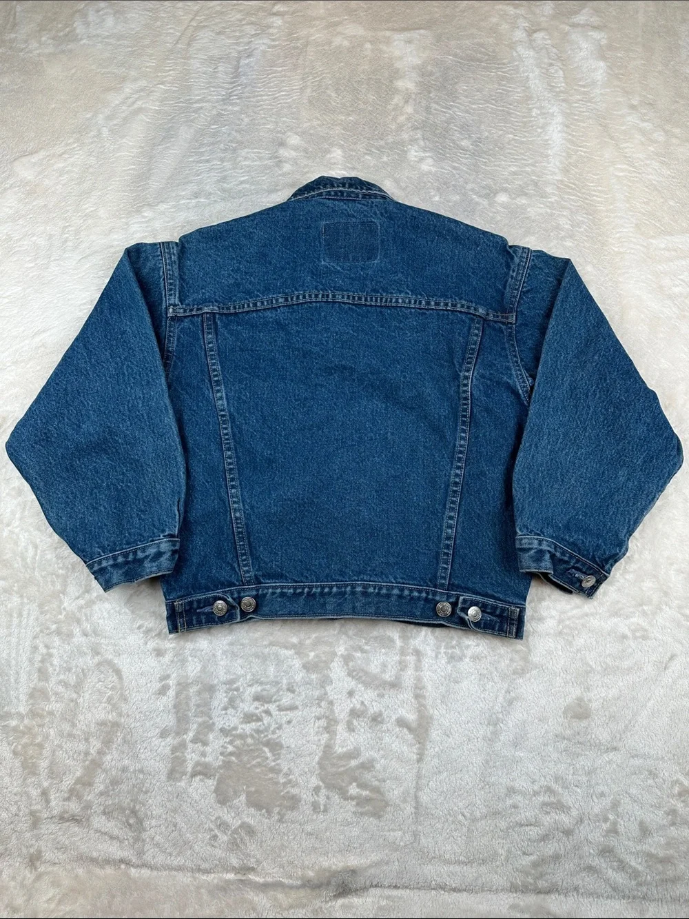 Vintage GAP Denim Jacket Youth Large L/G Blue Trucker Jean Coat 100% Cotton